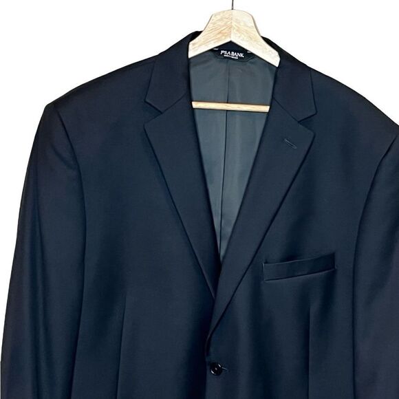 Jos A Bank black Chelsea traveler wool blazer size 48 regular - Picture 2 of 11